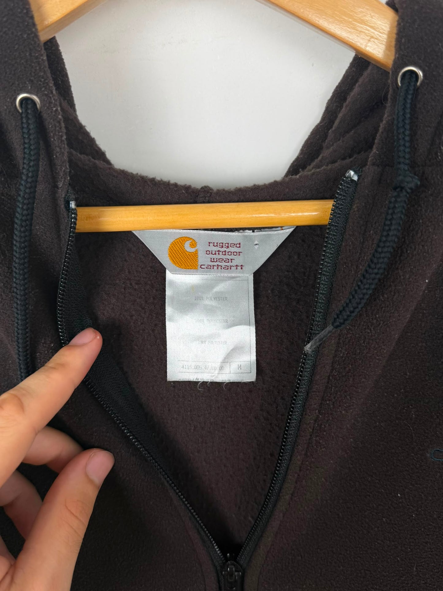 Carhartt Zip Hoodie con Cappuccio Marrone – Taglia M