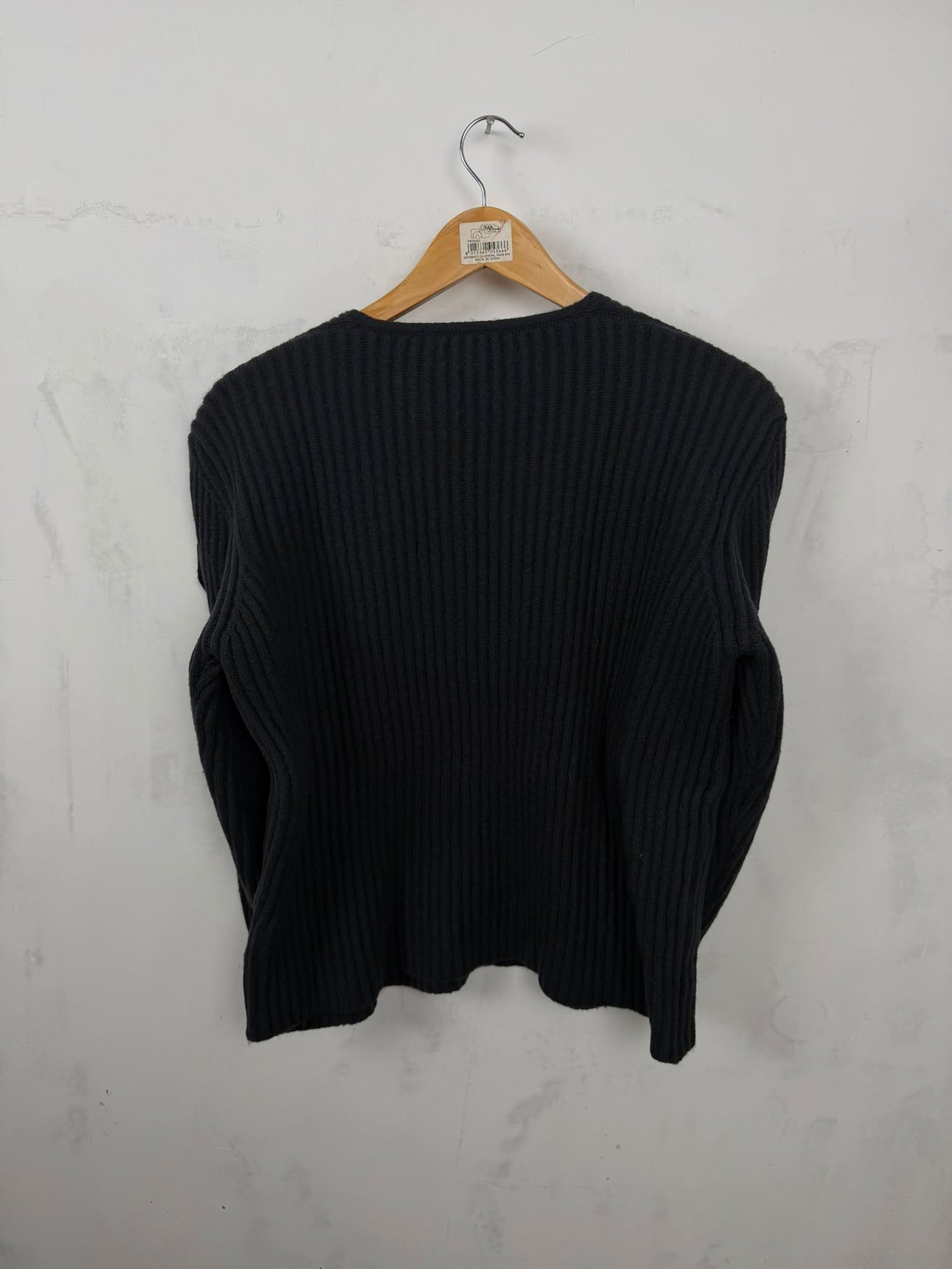 Stone Island Maglione in Lana a Coste – Nero