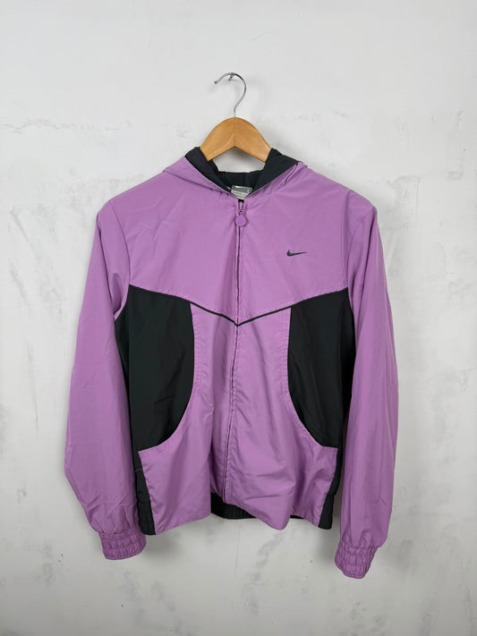 Nike Vintage Windbreaker Viola e Nero – Taglia L