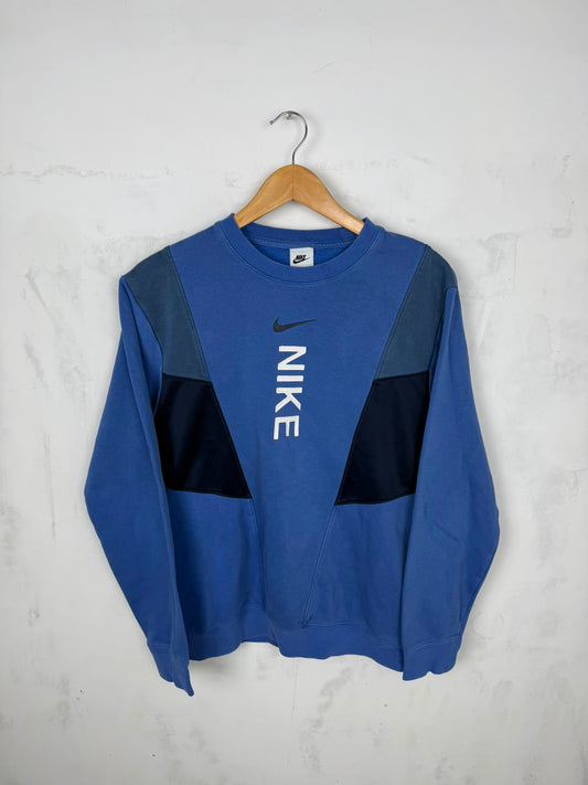 Nike Felpa Crewneck Blu Color Block – Taglia S