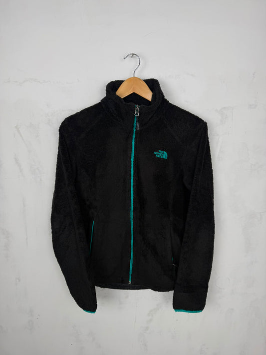The North Face Fleece Nero con Zip Turchese – Taglia S
