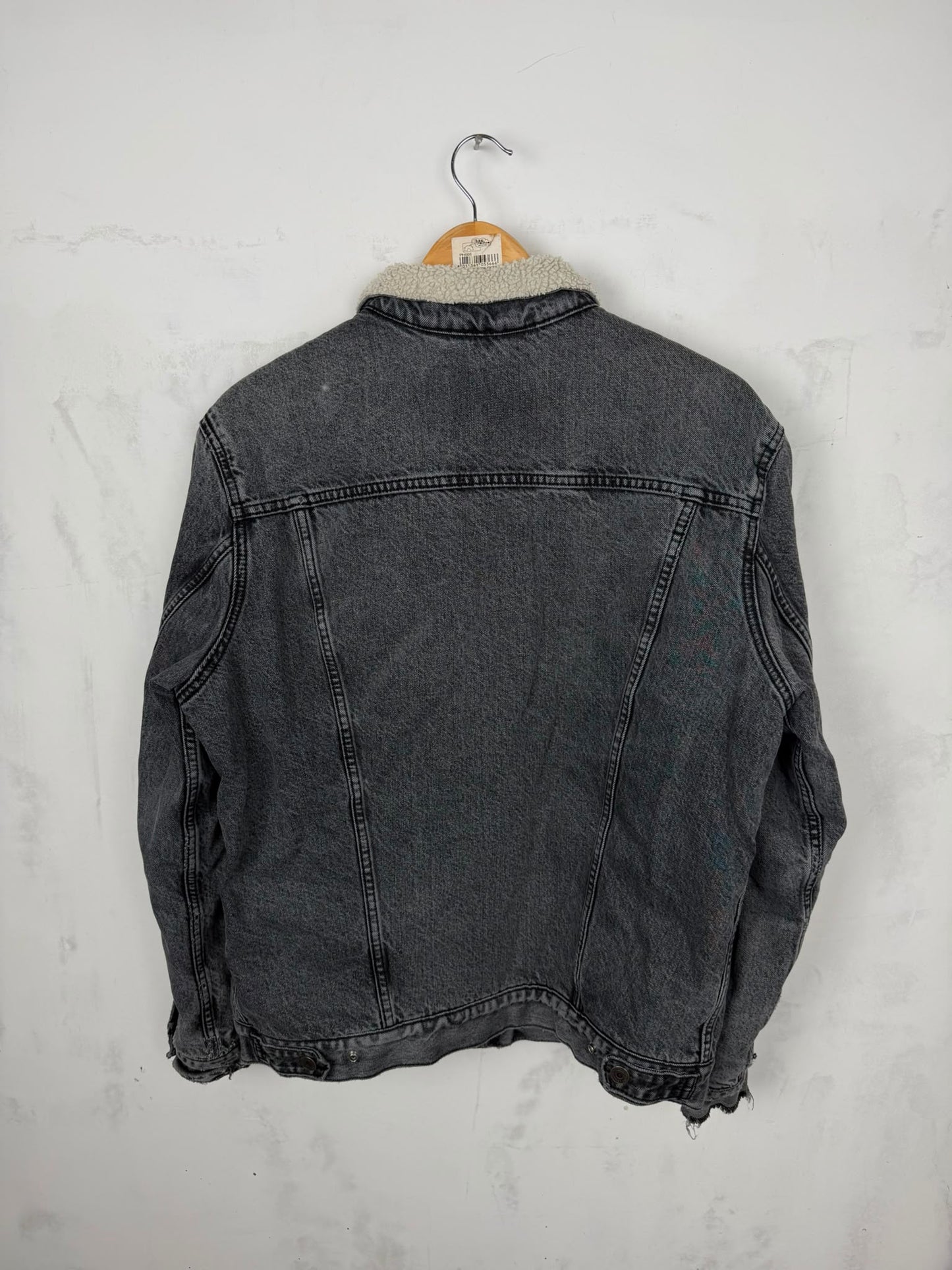 Levi’s Sherpa Denim Jacket Grigio Washed – Taglia L