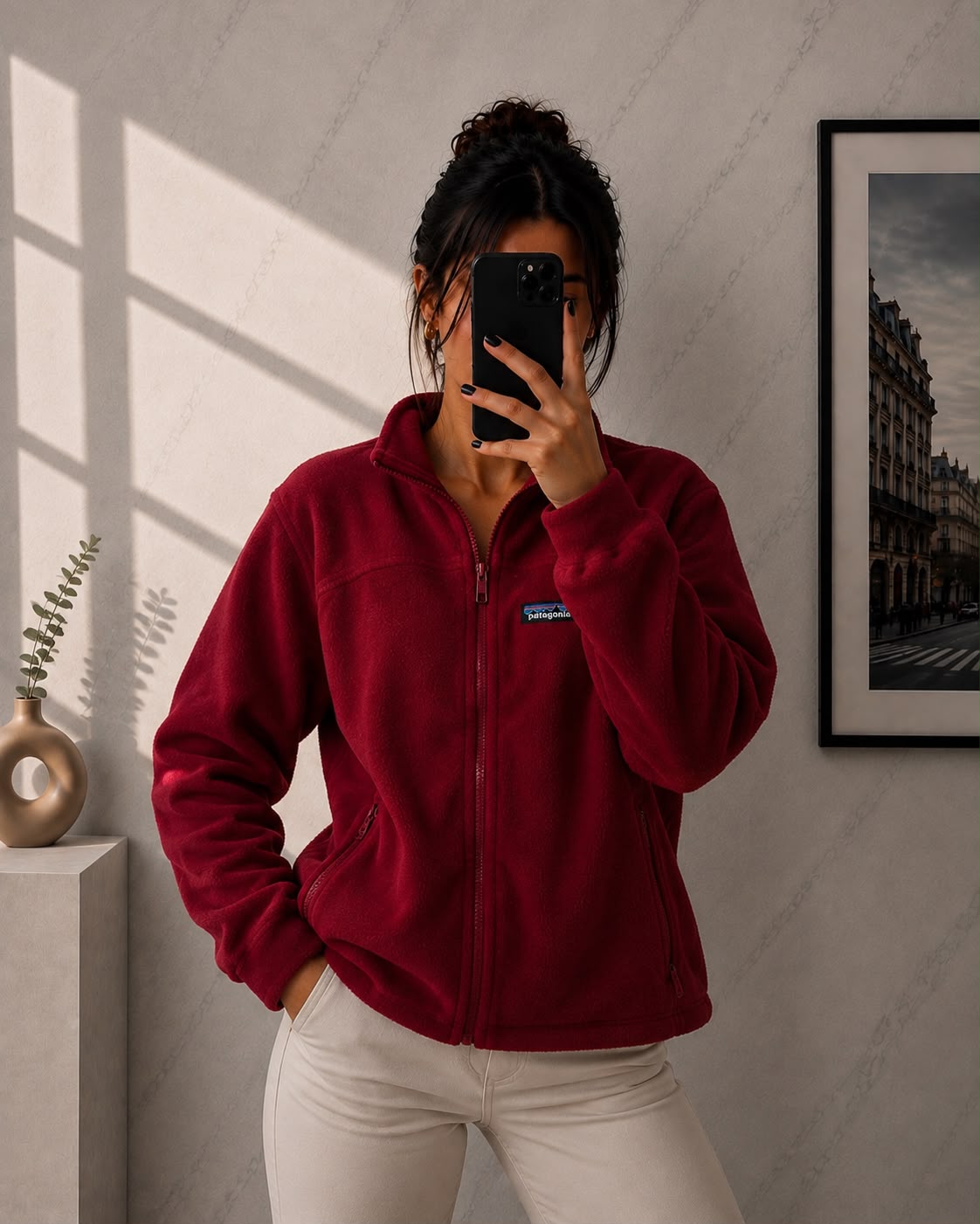 Patagonia Fleece Full Zip Rosso – Taglia M