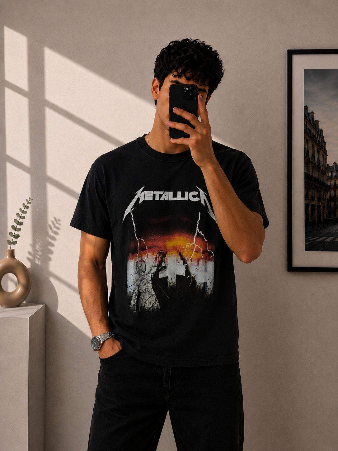 Metallica T-Shirt Nera – Taglia L Over
