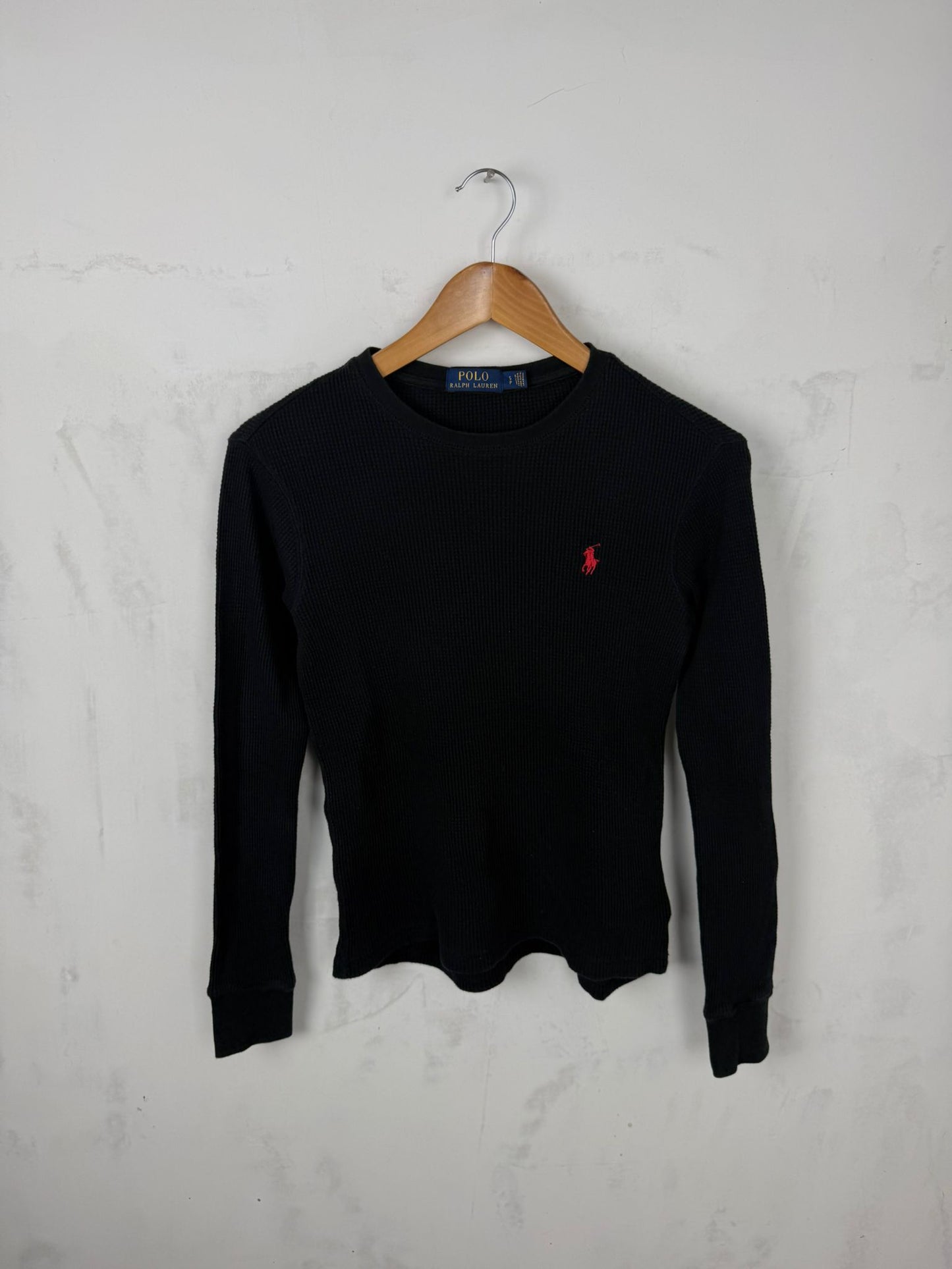 Polo Ralph Lauren Maglia Leggera Nera Waffle – Taglia S Regular