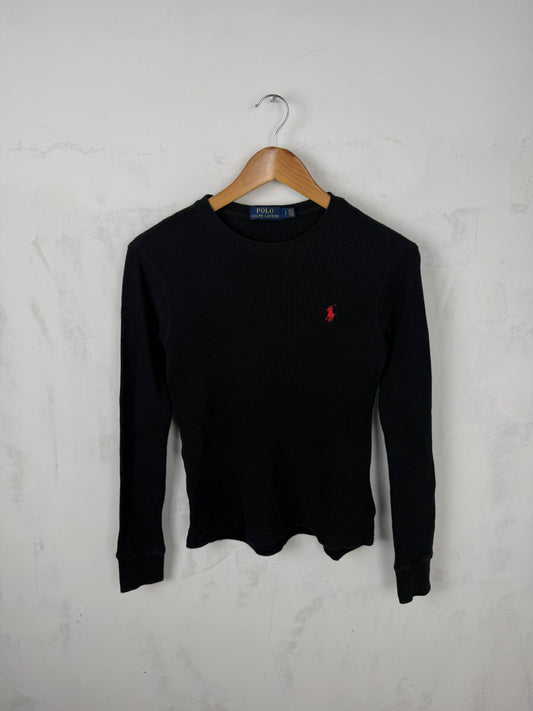 Polo Ralph Lauren Maglia Leggera Nera Waffle – Taglia S Regular