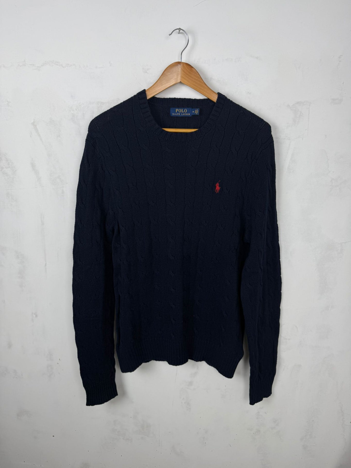 Polo Ralph Lauren Maglione Cable Knit Blu Navy – Taglia M