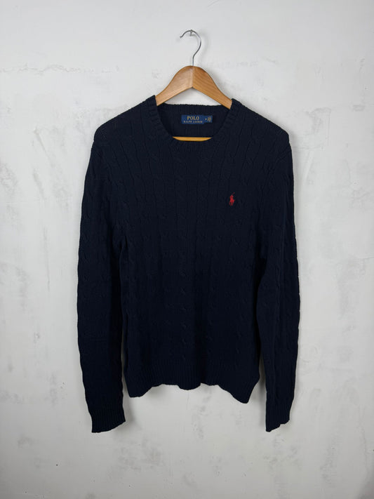 Polo Ralph Lauren Maglione Cable Knit Blu Navy – Taglia M