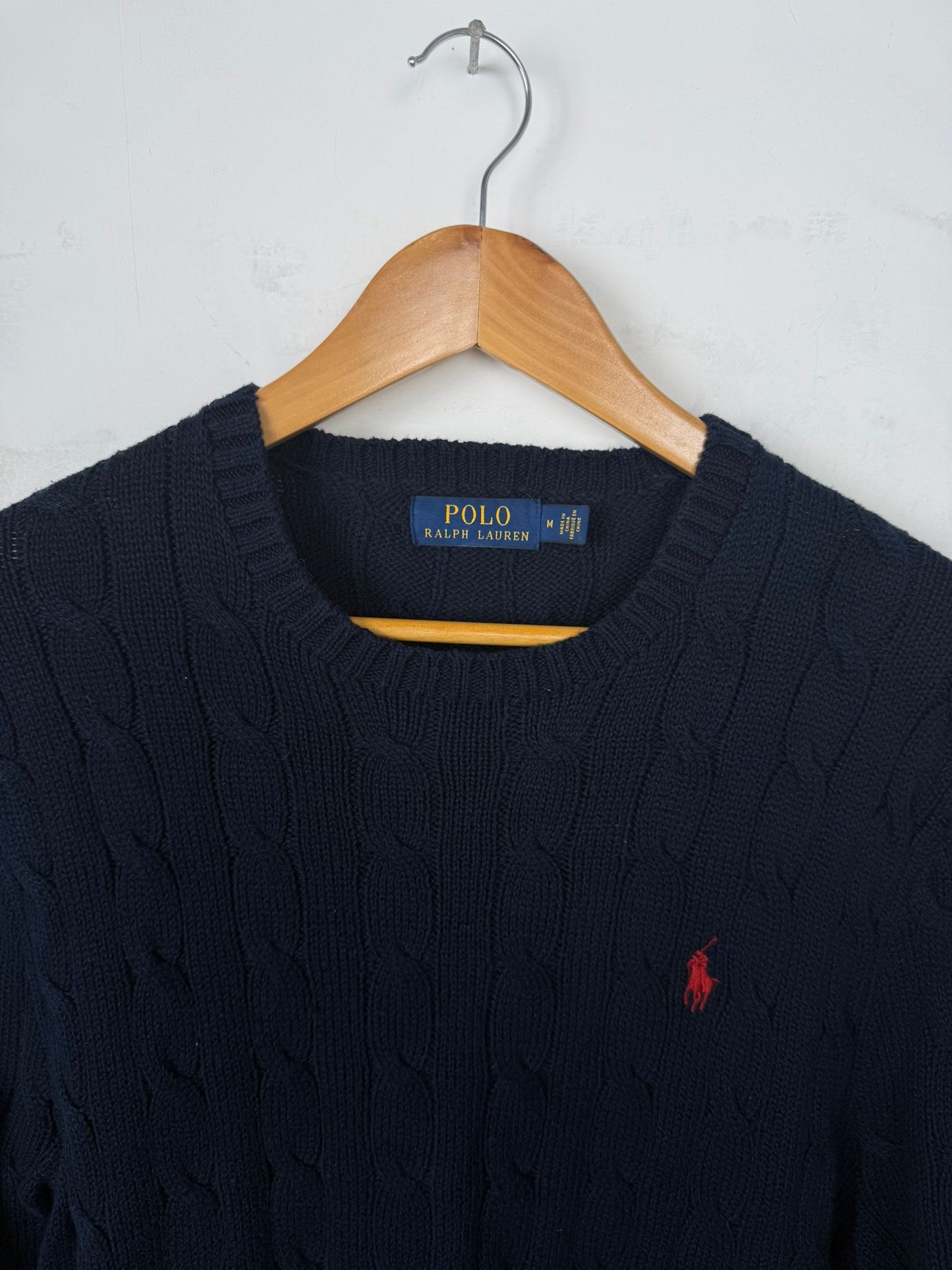 Polo Ralph Lauren Maglione Cable Knit Blu Navy – Taglia M