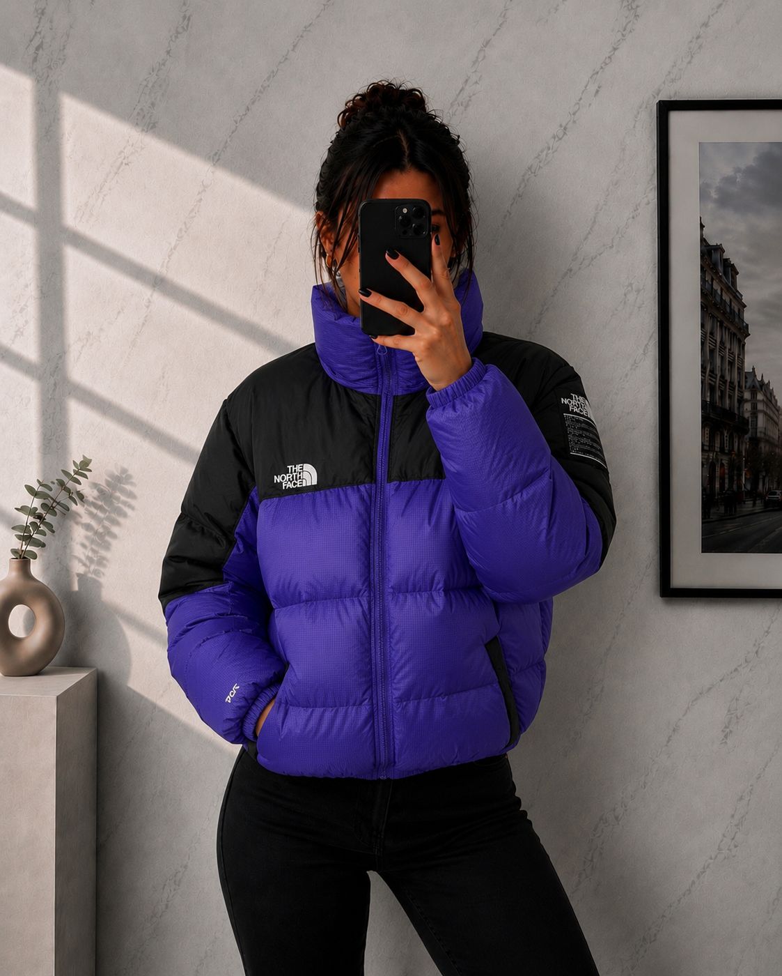 The North Face 700 Puffer Jacket Viola/Nera – L