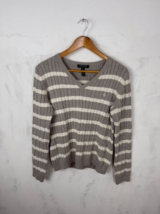 Lauren Ralph Lauren Maglione Cable Knit Grigio – L