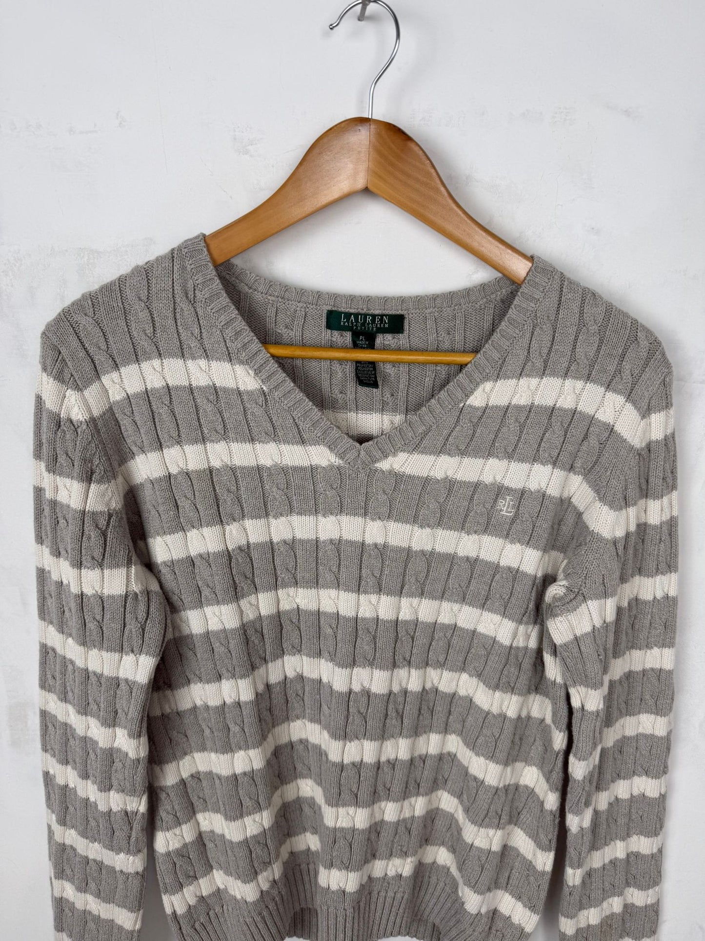 Lauren Ralph Lauren Maglione Cable Knit Grigio – L