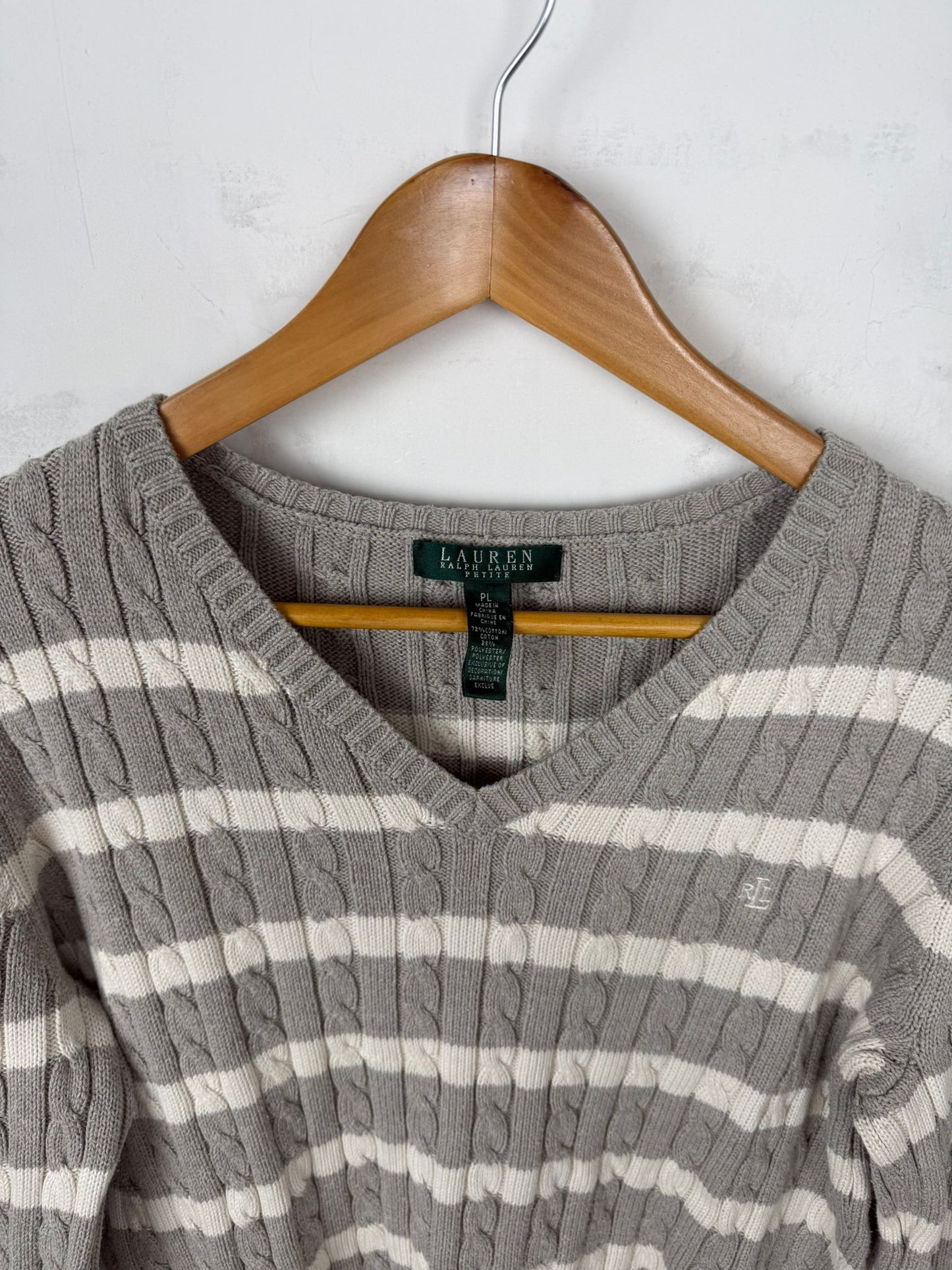 Lauren Ralph Lauren Maglione Cable Knit Grigio – L