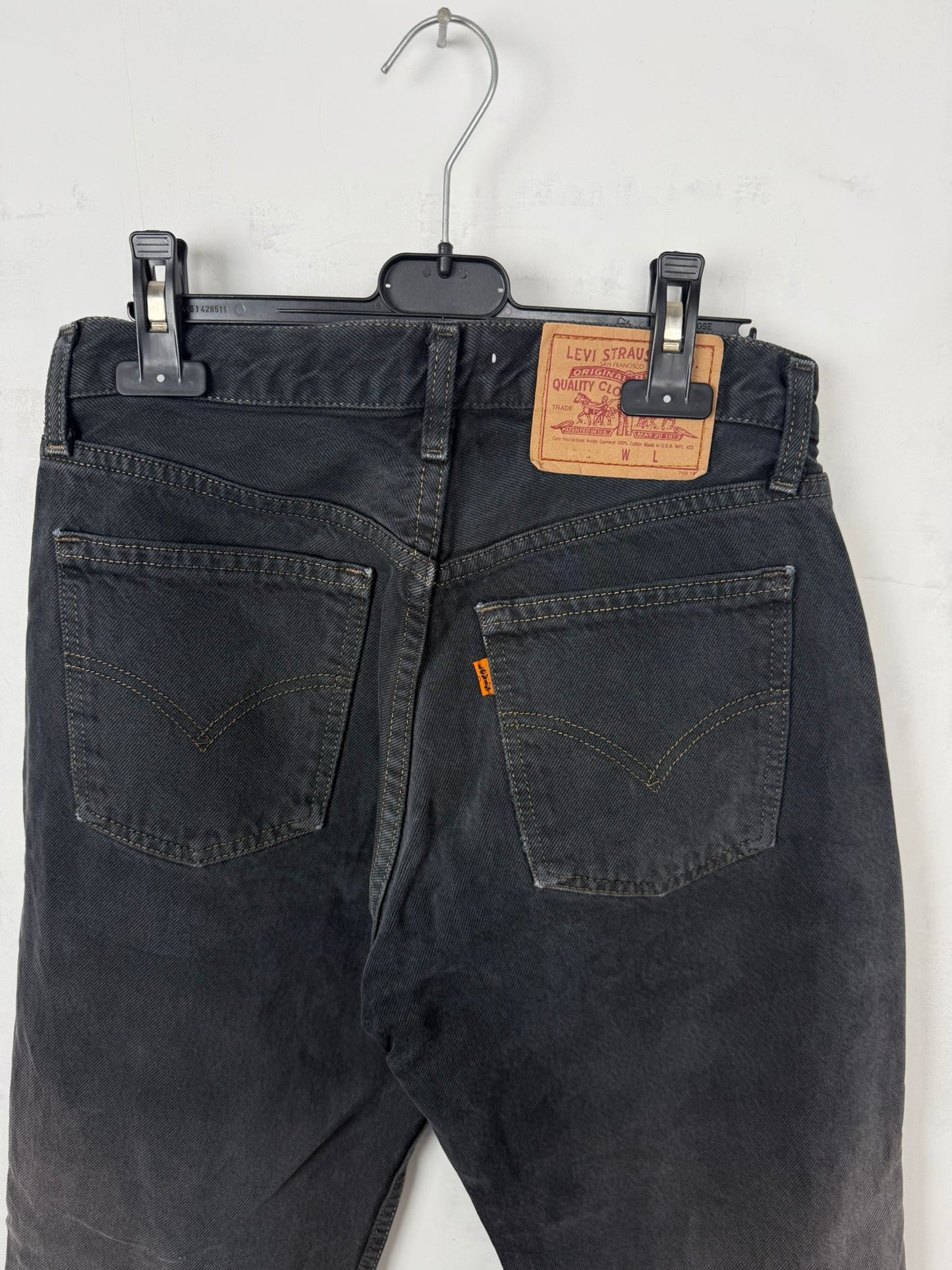 Levi’s 501 Jeans Nero/Grigio Antracite Vintage Made in Italy – W30 L32 / IT 46