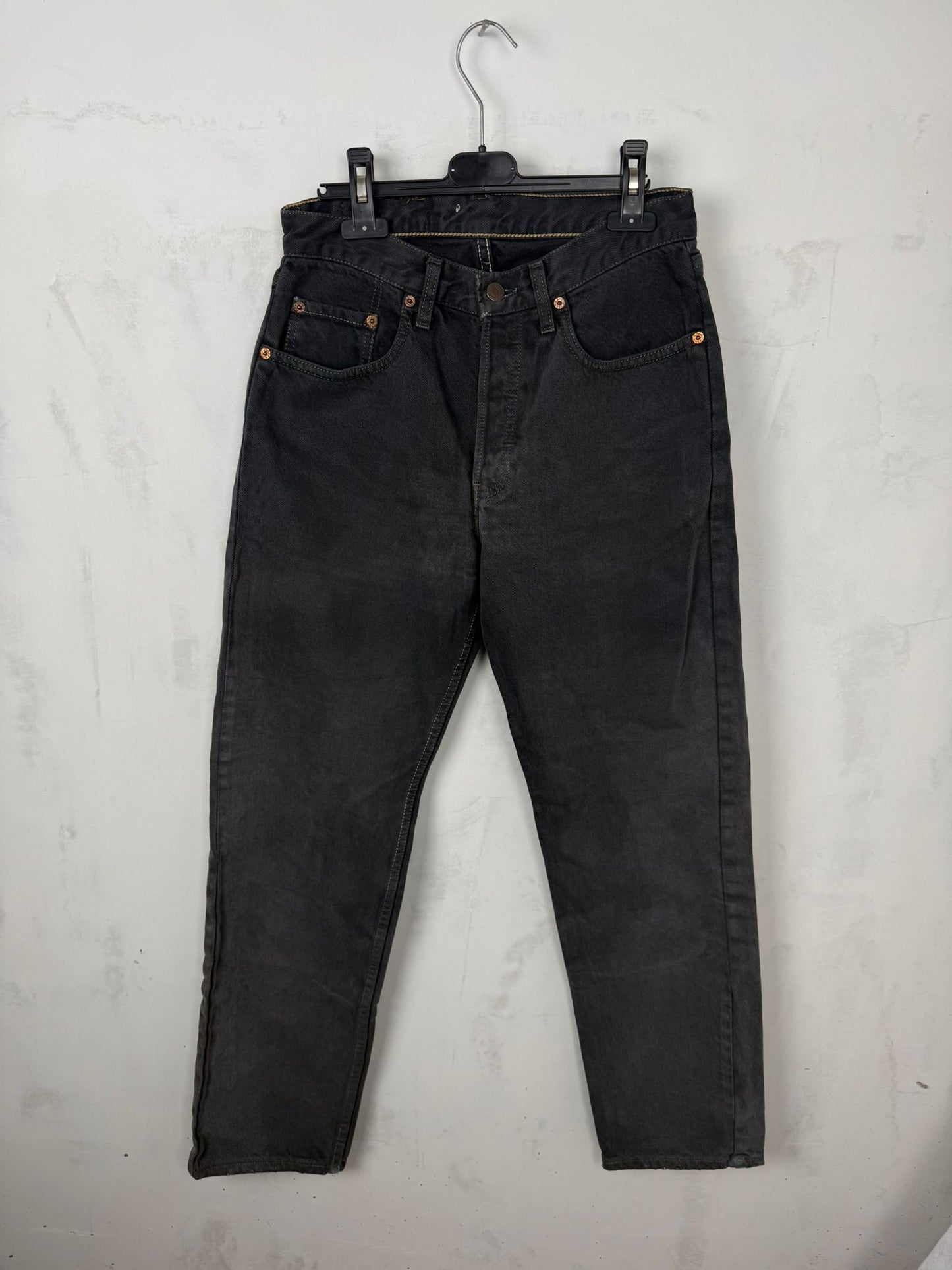 Levi’s 501 Jeans Nero/Grigio Antracite Vintage Made in Italy – W30 L32 / IT 46