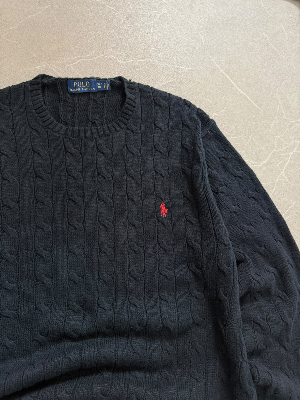 Polo Ralph Lauren Maglione Cable Knit Nero – XL