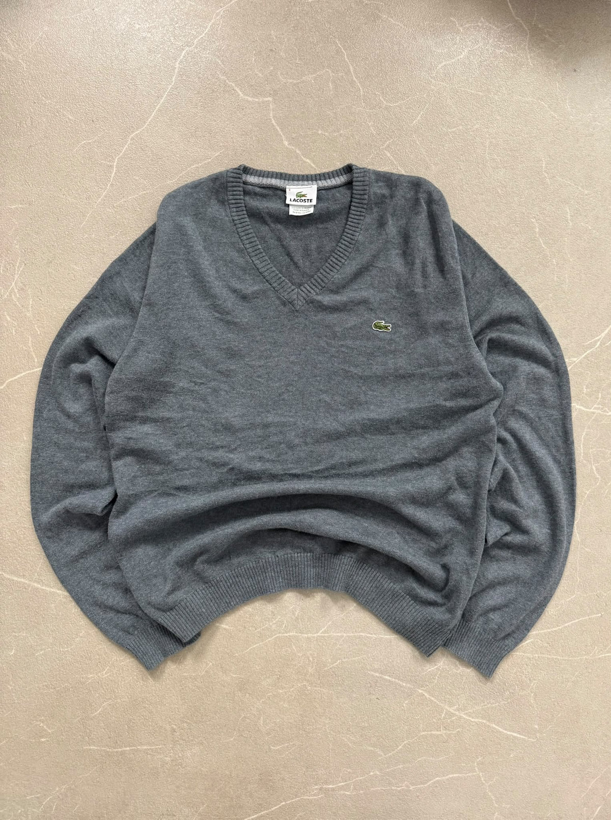 Lacoste Maglione Scollo a V Grigio – Taglia M