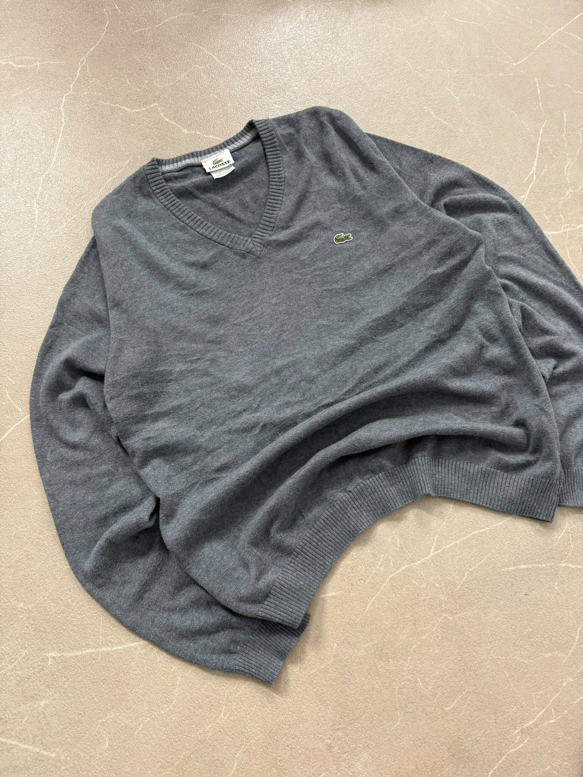 Lacoste Maglione Scollo a V Grigio – Taglia M