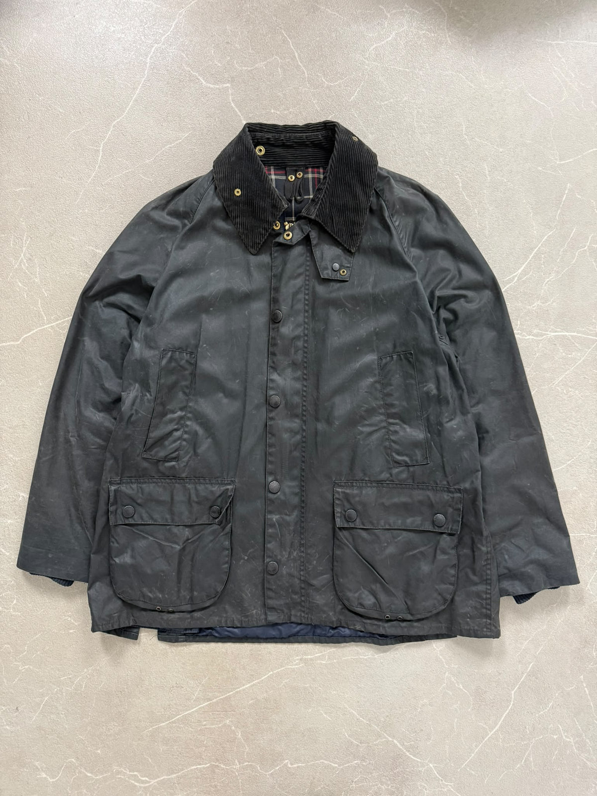 Barbour Bedale Giacca Cerata Waxed Nera – Taglia L