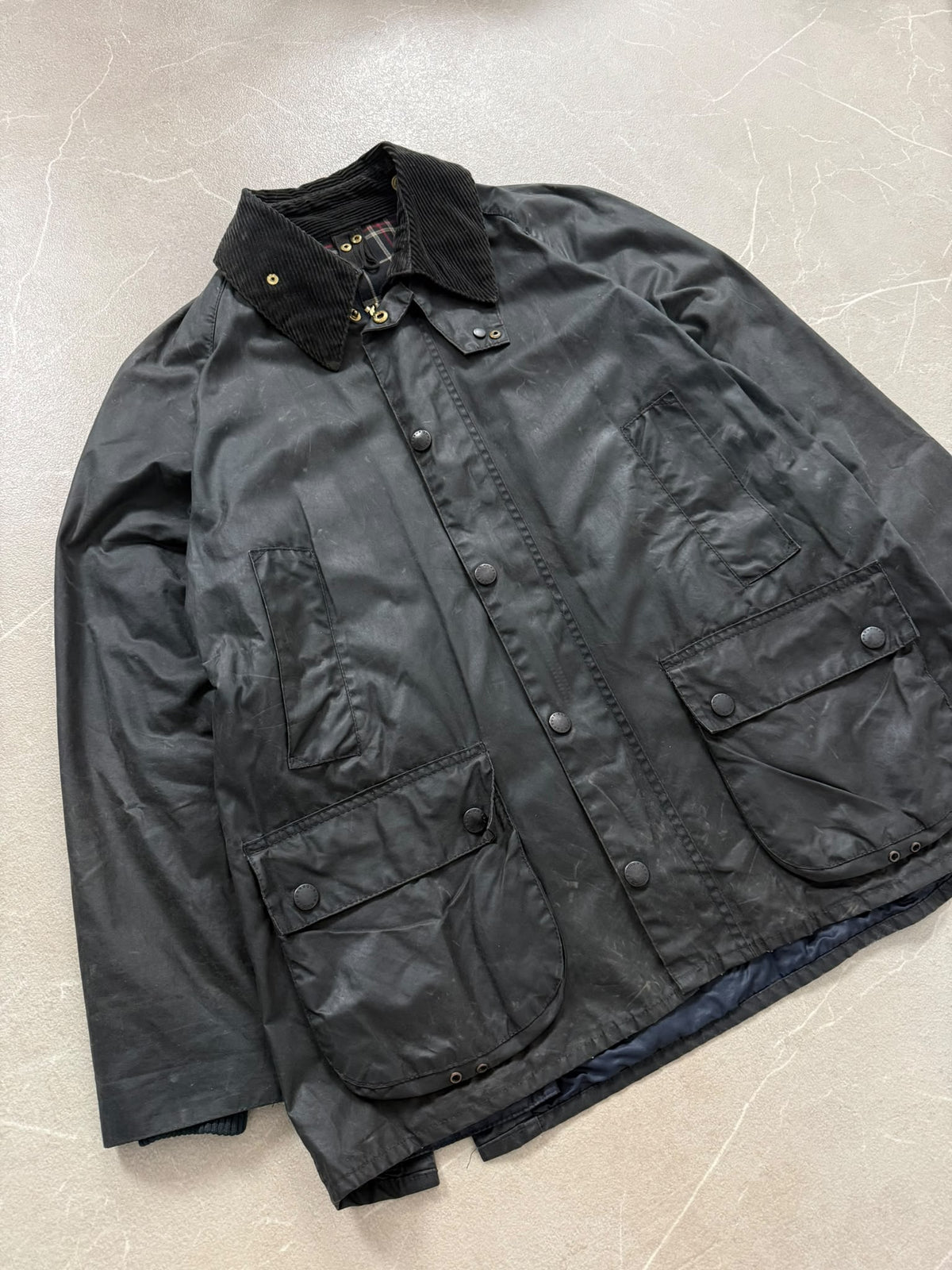 Barbour Bedale Giacca Cerata Waxed Nera – Taglia L