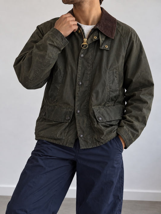 Barbour Bedale A100 Vintage – Wax Jacket Olive Taglia M/L