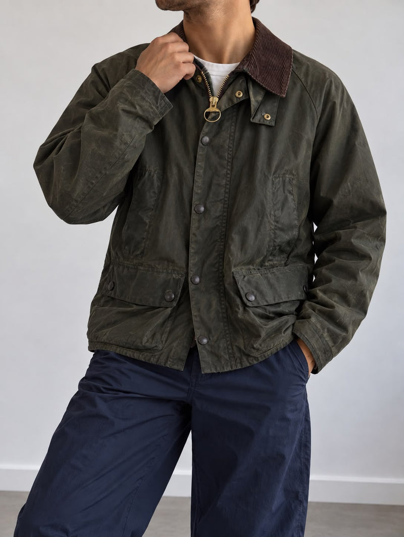 Barbour Bedale A100 Vintage – Wax Jacket Olive Taglia M/L