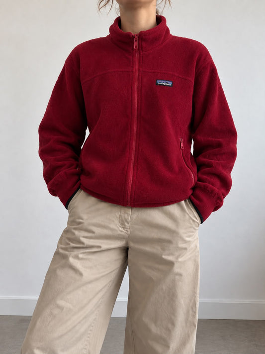 Patagonia Fleece Full Zip Rosso – Taglia M