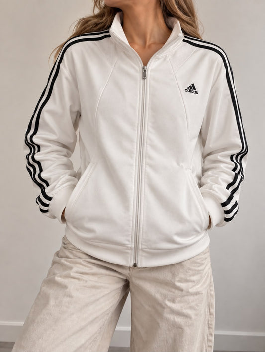 Adidas Track Jacket Vintage Bianca – Taglia S/M