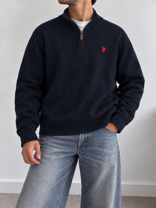 U.S. Polo Assn. Half-Zip Pullover Blu Navy – Taglia XL